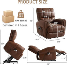 Adjustable Power Lift Recliner with Massage Heat & Extended Footrest