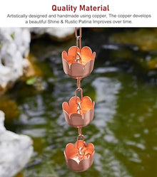 LZPHGB Decorative Rain Chain for Eaves Drainage, Cascading Waterfall Design Enhances Outdoor Aesthetics, Easy Installation Solution,Size_name-8m (26.2ft)