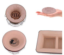 Clay Oven Household Pottery Round Barbecue Charcoal Picnic Outdoor Indoor Old Carbon Stove Square Mini BBQ Grill