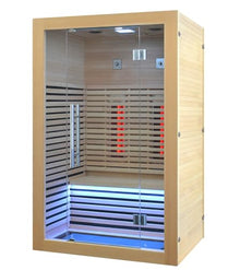 Kang Share Infrared Sauna Room 2 to 3 Person 1832W Low EMF + Carbon Plate Heater Indoor Dry Sauna, Home Spa Sauna, Wooden Canadian Hemlock KS-CG02