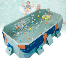 CHSUFBTY 2.1m Collapsible Pool - Foldable, Easy Storage, High-Density Material - Double Drain for Quick Release(Dieff Blue,116 * 64.9 * 21.6in)