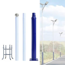SDdPulse Outdoor Street Light Pole, Heavy Duty Metal Lamp Post with Mounting Rebar, Solar Pole Lights Outside for Parking Lots, Courtyards, Streets, Backyards,3.5m/11ft