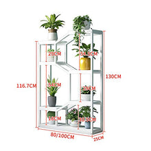 OJKJGYTF Indoor Plant Stand Metal Plant Stand,Multipurpose Flower Shelves Storage Organizer Display, for Indoor Outdoor Garden Balcony,D,100×25×130cm