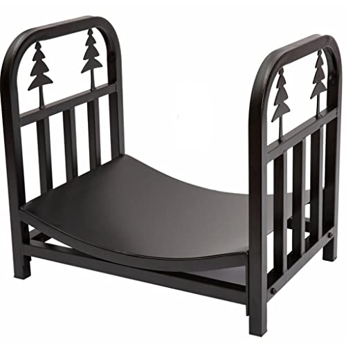 DJVHSRI Firewood Storage Rack Iron Black Christmas Tree Fireplace Tools Firewood Rack Fireplace Decoration Wood Firewood Rack Home,