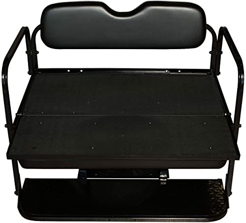 Performance Plus Carts Yamaha Golf Cart Flip Folding Rear Seat Kit Black