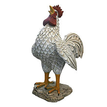 Design Toscano Cock-a-doodle-do, Giant Roadside Rooster Garden Statue, Multicolored