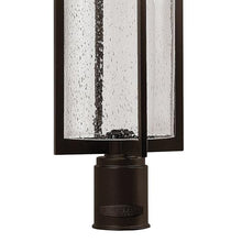 Hinkley Shelter Large Post Mount Lantern - LED Included, Aluminum, Clear Seedy Glass, Dark Sky Compliant, Pier Mount, Gate Column, Entry Post, Landscape Feature - Buckeye Bronze Finish