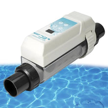 Salt Chlorine Generator with Titanium Cell, 20g/h Chlorine Output 8/12/16/20g/h Adjustable, Digital Display Self-Cleaning, for Pools Spa 40m-³100m³ EC12