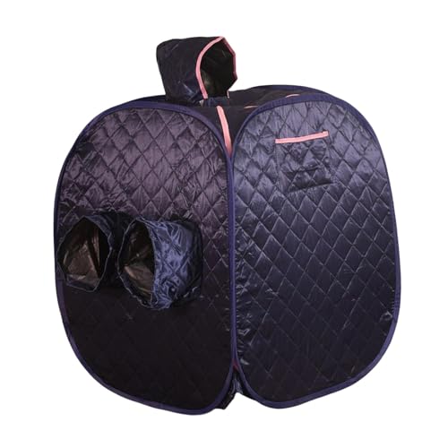 POGHDBXA Sauna Accessories, Portable Personal Sauna Tent, Foldable SPA, Mini Full Body Warming Tools with Fast Heating Double Zipper(Black)