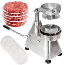 Hamburger Patty Maker 4/5/6In, Includes 500 Pcs Patty Papers Heavy Duty Grill Burger Press Meat Tool, Stainless Steel Duty Meat Forming Processor,130mm