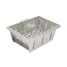 Barbecue Grill Folding Stainless Steel Smoker Grill for Picnic Garden Terrace Camping Travel
