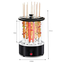 Hiedmeil 12 Strings Electric Smokeless Grill, Smokeless Vertical Grill, Easy Clean Small Oven, 360° Automatic Rotation, Built-in Oil Drain Pan, for Home, Outdoor Travel, Hiking, Camping Black