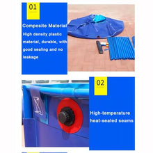 Pool Above Ground, 0.9MM Round Canvas Fish Pond Pool, Large Collapsible Outdoors Tarpaulin with Bracket, Framed Swimming Pools Used for Fish and Shrimp Breeding, Pond Water Storage(1.2x0.8 m-900 L)