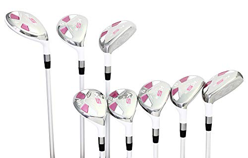 Majek White Pearl Senior Ladies Golf Hybrids Irons Set