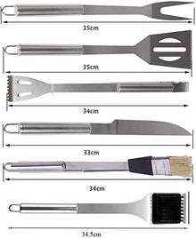 SDVantage Outdoor Portable BBQ Tool Set, BBQ Accessories Tool Set, Stainless Steel Grilling Utensils Tools Set with Metal Hanging Loop, for Home, Camping, Traveling