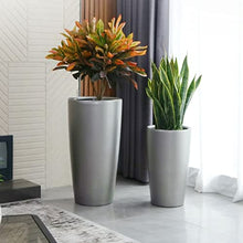 HIHELO Flower Pots Resin Plastic Flowerpot Garden Art Vase Plant Stand Automatic Water-Absorbing Flowerpot Home Flowerpot Plant Pots (Color : K)