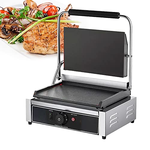 Electric Countertop Griddle Grill Stainless Steel Flat Griddle Hotplate Bbq Kitchen Grill Adjustable Temp Control Restaurant Grill for Camping Outdoor Tailgating Kitchen Home Barbecue,812