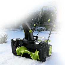 20-Inch Cordless Snow Blower with Spiral Auger, Electric Snow Blower, with Dual LED Headlights 20-Inch Clearing Width, Easy to Store and Transport for Home Winter Maintenance
