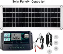 CHRISK 3Pcs 1000W Solar Panel Kit, Solar Power Station Portable Generator Charger 18V with Controller Waterproof Solar Panel for Camping