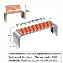 Outdoor Park Bench, 2-6 Seats Indoor outdside Weathering Bench, Portico Garden Patio with Back Bench, (Size : 40X200CM)