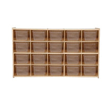 Contender Multi-Section Storage Cabinet with 20 Translucent Bins Translucent