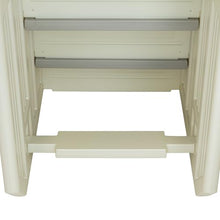 Aqua Select Anti-Slip in-Pool Steps with Outside Flip-Up Ladder Pearl White