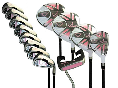 Sephlin Signature Women's 13-Piece Right Hand Golf Club Set with Bag Gray/Pink/Silver