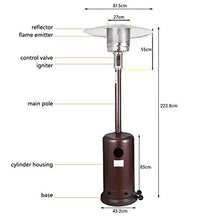 AIZYR Free Standing Outdoor Patio Heater - Patio Gas Heater Easy Control Bathroom Heater for Outdoor Restaurant Garden,Natural Gas