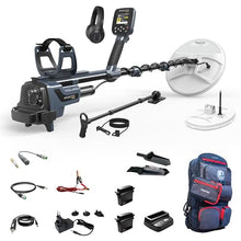 Nokta Magnetar 9000 Gold Nugget Metal Detector, 2 Coil Pack, Color Screen, 2 Modes, Bluetooth Headphones, 2 Li-Ion Batteries, Backpack, Bungee & Hipstick, Digger, Vehicle Charger