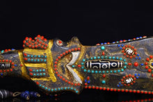 Generic 17" Tibetan Temple Meteorite Mosaic Gem Dzi Beads Sword Amulet