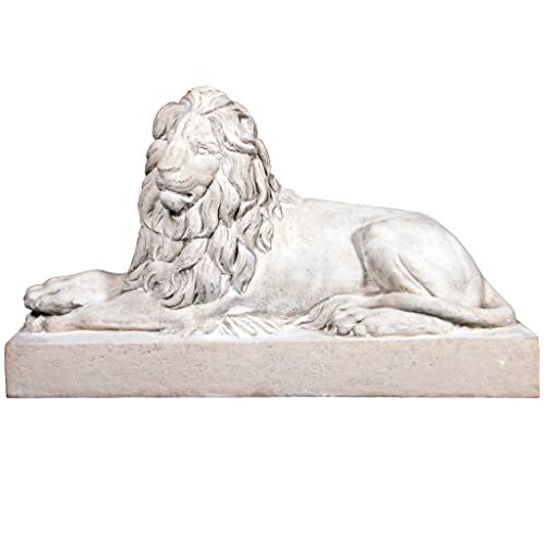 Design Toscano Castle Courtyard Lion Sentinel Statue: Head Left