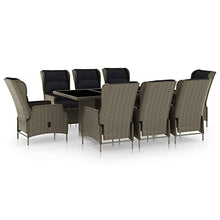 AMBERARD Patio Dining Set Set of 8 Brown Furniture Set
