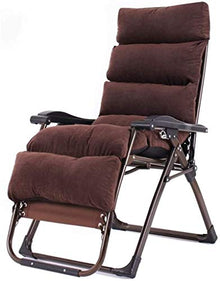JIOLLGBBM Lightweight Zero Gravity Patio Lounger Chair, Extra Large Outdoor Folding Sun Deck Chair, Reclining Garden Chair, Home Lounge Chair with Cotton Pad, Supports 260kg (N) (R)