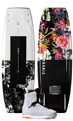 Ronix Wakeboard Package 138 - Quarter 'Til Midnight Wakeboard w/ Rise Boot - 6-7 White