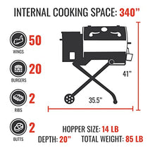recteq Pellet Grill Road Warrior 340 Portable Stainless Steel BBQ Grill