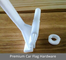 BANNER BUZZ MAKE IT VISIBLE Iraq Car Flag Window Clip 18” X 12” Double-Sided Printing Pack of 100