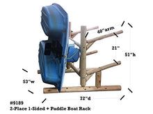 Log Kayak Rack 2-Place 1-Sided Canoe and Kayak Storage Rack Natural