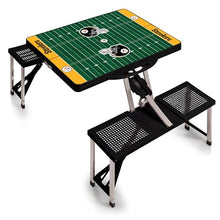PICNIC TIME NFL Pittsburgh Steelers Picnic Table Portable Folding Table with Seats and Umbrella