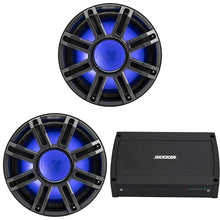 KICKER 12-Inch Premium Marine Subwoofer & 48KXMA12002 Amp Bundle