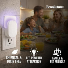 Brookstone Plug-in Flying Insect Trap, White – UV Light Indoor Bug Trap with 2 Glue Board Refills, Quiet & Mess-Free Device for Home, Kitchen & Office