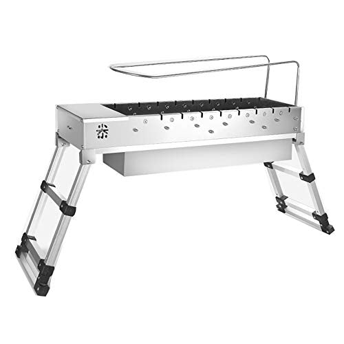 Portable Charcoal Grill Foldable Grill with Packing Bag Small Grill Stainless Steel Suitable for Picnic and Camping