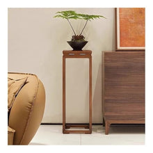 WOAITIANTIAN Vase Stand Vintage Tall Leg Plant Shelf, Walnut Wood Chinese Bonsai Base for Indoor Outdoor(Large)
