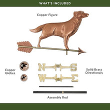Good Directions 644PA Golden Retriever Weathervane with Arrow, Polished Copper
