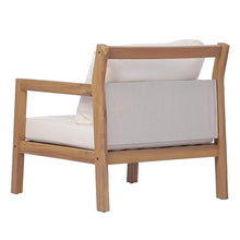 Christopher Knight Home Pablo Acacia Wood Lounge Chair Outdoor Set of 2 with Removable Cushion, Solid Wood Patio Accent Chair with Cushion, Patio Furniture Set Sofa Chair, Light Teak+Beige