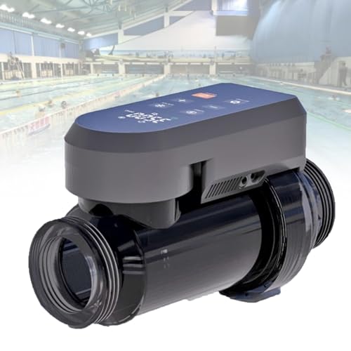 PweKzxt Chlorine Generator,Smart Saltwater Pool Chlorinator,Salt Water Pool Chlorination, Salt Water Spa Chlorinator Device,Salt Chlorine Generator for Swimming Pools salinity15