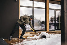Fiskars Snow Pusher for Shallow Snow Layers, X-Series, Length: 173 cm, Aluminium/Polymer, Black/Orange/Grey, 1057179