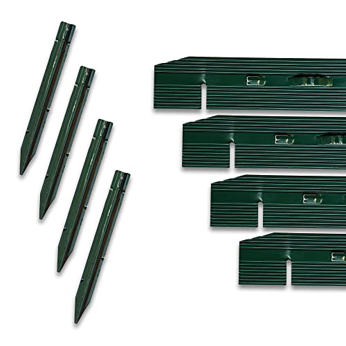 Dreamscape PermLine Aluminum Landscape Edging - 15 Strips, 120 Ft Total, Green Duraflex