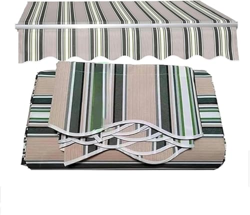 WZUOPG Manual Retractable Awning Door Window Awning Shelter Outdoor Canopy Home Deck Canopy with Manual Crank Handle（Frame Included ）