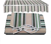 WZUOPG Manual Retractable Awning Door Window Awning Shelter Outdoor Canopy Home Deck Canopy with Manual Crank Handle（Frame Included ）