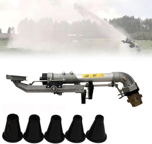 High Pressure Farm Irrigation Sprinkler, 360° Large Area Turbine Sprinkler, Water Flow: 13-82m³/h, with 6 Nozzles Integrated Sprinkler Truck for Irrigation Farmland, Coal Mines, Parks